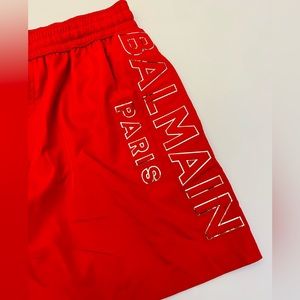 BALMAIN**Men’s Red swim Shorts**Med. $580